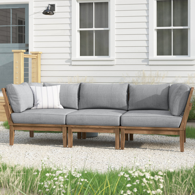 Ensemble de patio d'extérieur 3 pièces Modway Marina, Gris