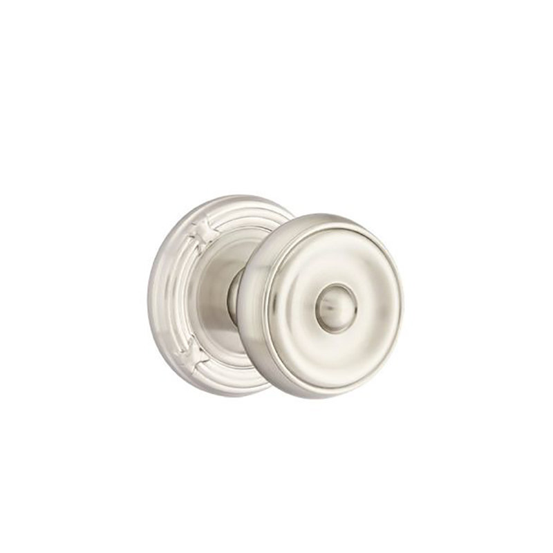 Double Dummy Waverly Knob with Ribbon & Reed Rose, Satin Nickel