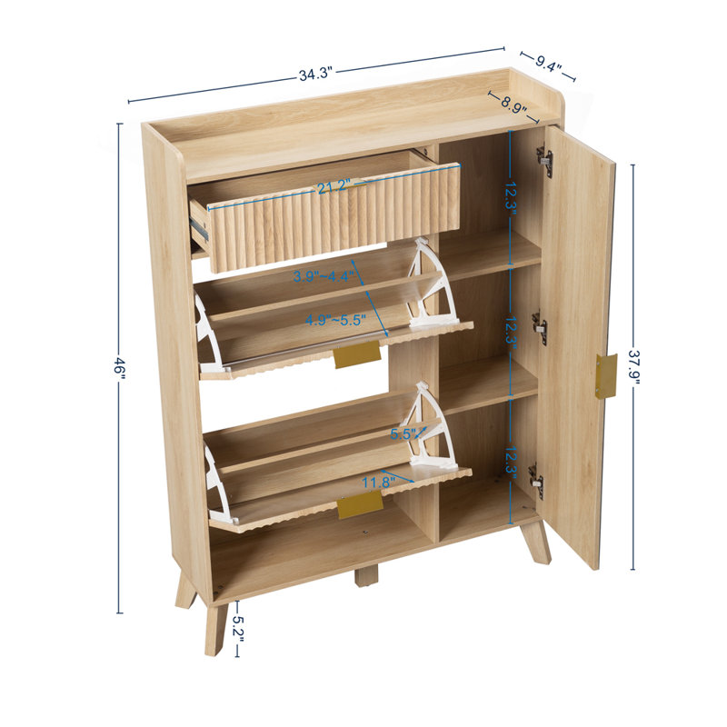 10 Pair Shoe Storage Cabinet