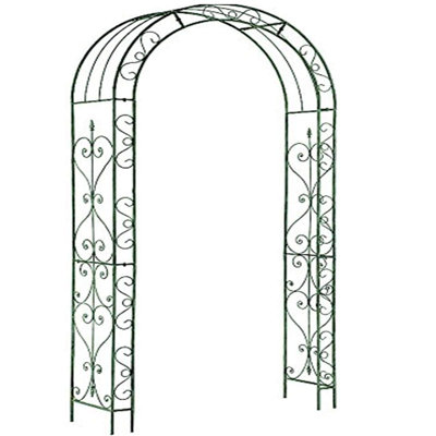 Dudzik 120cm W x 38cm D Metal Arbour in Black