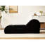 Chaise longue Relax, conception ergonomique, noyau en mousse haute, housse amovible noire lavable avec fonctionnalité, mousse, housse lavable à la machine,-130794290