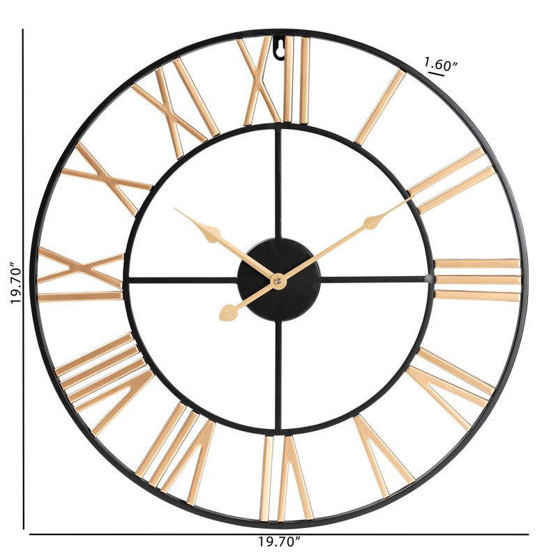 Bruning Metal Wall Clock