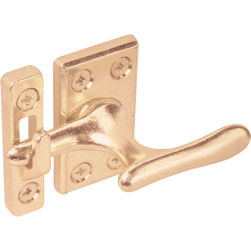 Moulé sous pression avec finition en laiton Prime-Line, serrure de fenêtre à battant (paquet simple)