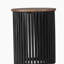 Table d'appoint en bois massif ACACIA, couleur naturelle et noire