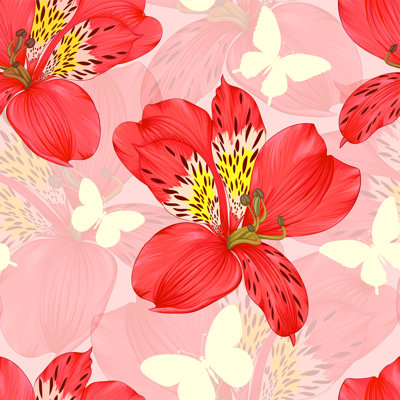 Shambaugh Alstroemeria Flower - Wrapped Canvas Print