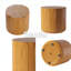 Table d'appoint intérieure ronde 19,29 po H, tabouret de jardin moderne en grain de bois, robuste MGO (oxyde de magnésium) imperméable, table sans assemblage pour patio, jardin, cour arrière, salon-282286024