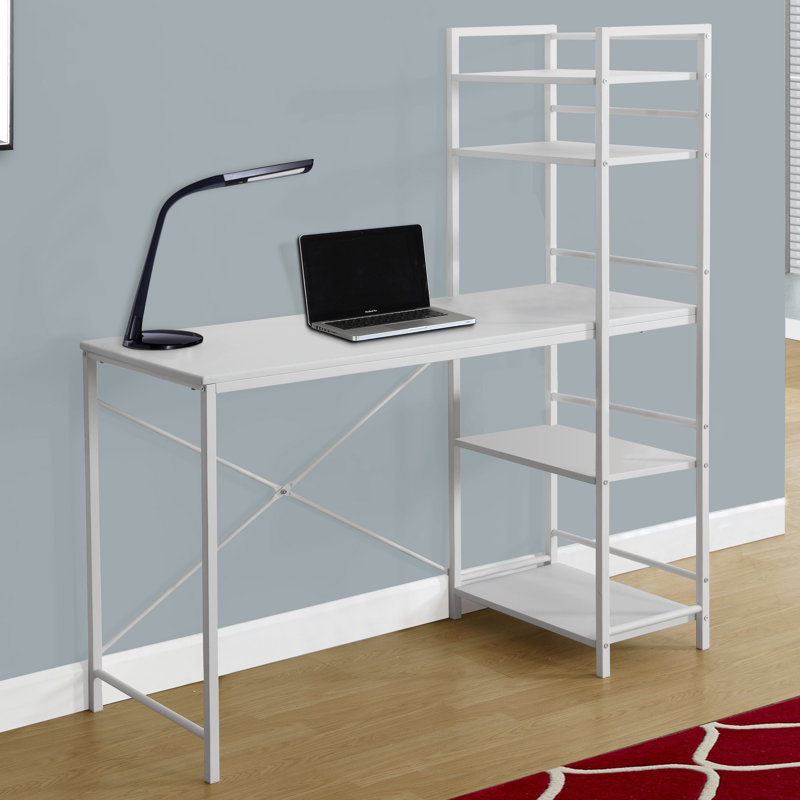 Erda Steel Computer Desk, White