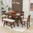 Damu 6 - Piece Dining Set, Dining Table with Storage Shelf and Bench and 4 Chairs-1664202796-1664202799