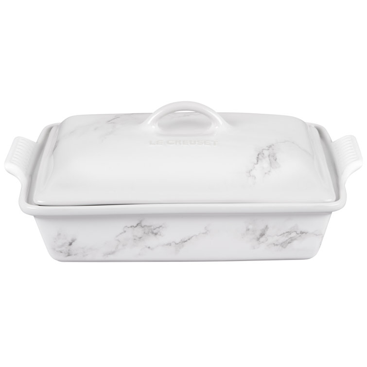 Le Creuset 4 qt. Heritage Covered Rectangular Casserole - White