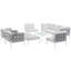 Ensemble de canapé modulaire d'extérieur en aluminium 10 pièces Modway Harmony-1304350480