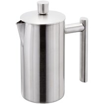 Brick Press, French Coffee Press, 0.6 Liter, Polished Stainless