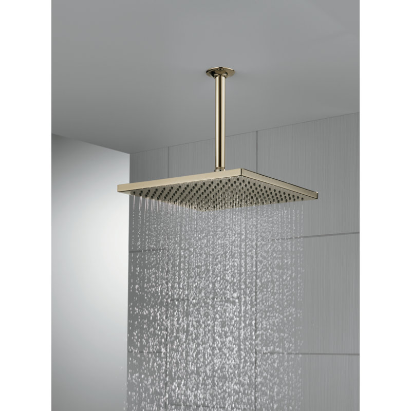 Pomme de douche à pluie avec technologie H2Okinetic, Nickel poli
