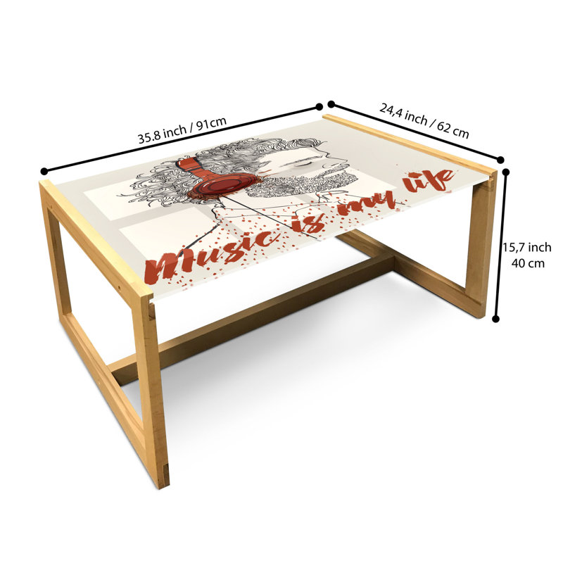 Irmentraud Sled Coffee Table, 90cm H x 62cm W x 40cm D