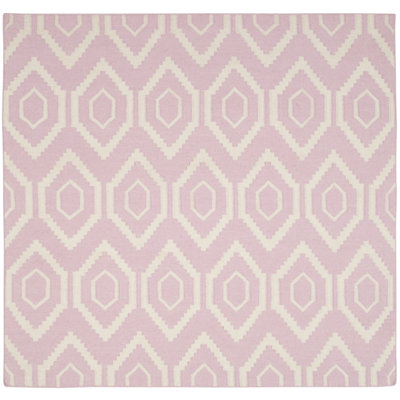 Normal Geometric Wool Hand Woven Area Rug