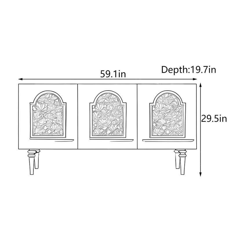 Commode d'entrée en bois massif chinois