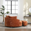 Fauteuil demi-tonneau rembourré avec repose-pieds-100891571