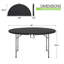 Table ronde en plastique pliable ronde avec cadre en acier pliable et poignée de transport-78650811-71837339