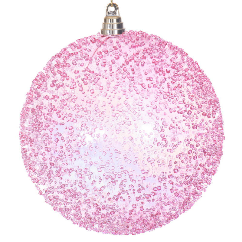 Boule de billes iridescente de 8 po., Rose