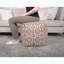 Pouf en tissu fabriqué à la main avec motif multicolore