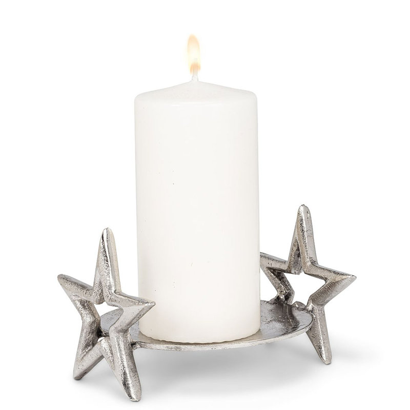 Petite assiette avec bougie étoile, Argent