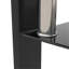Table basse rectangulaire en verre noir, table basse transparente, tables d'appoint modernes pour le salon, meubles de salon-129582875