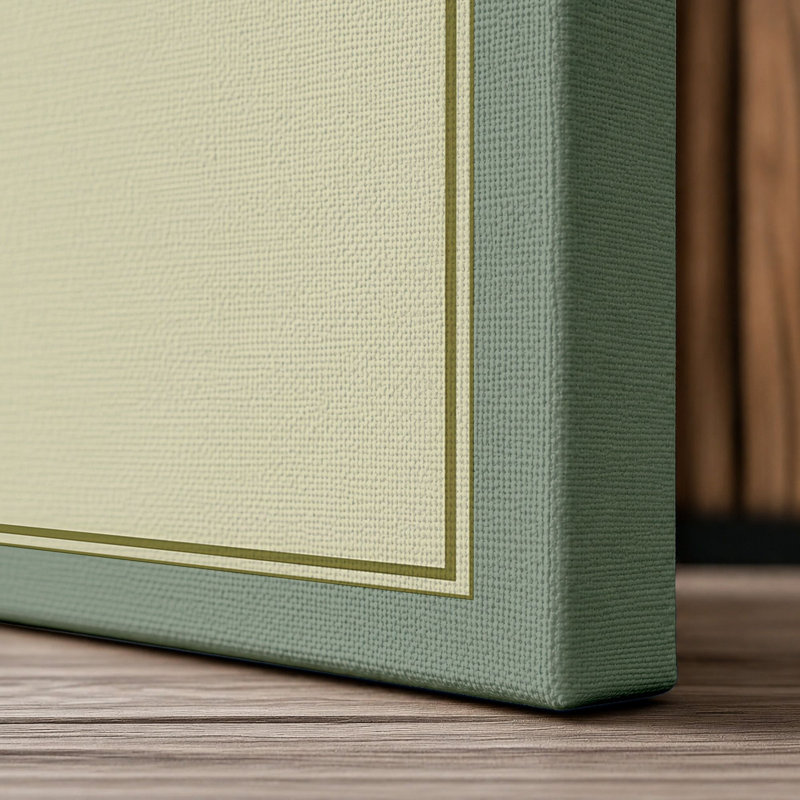 Olive Branches Botanical - Wrapped Canvas, 18x12 - 45.7 x 30.5 cm, Sage Border