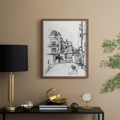 Reproduction florale vintage avec encadrement cccxlv - bois massif