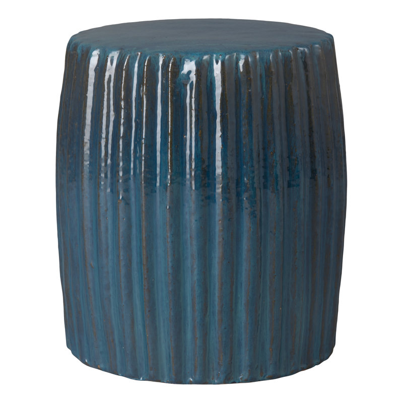 Vitaly Garden Stool, Turquoise