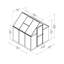 Palram - Ensemble de serre à double paroi avec passe-tringle en aluminium en polycarbonate H 6 pi x P 6 po Canopia Mythos-289466902-336971333