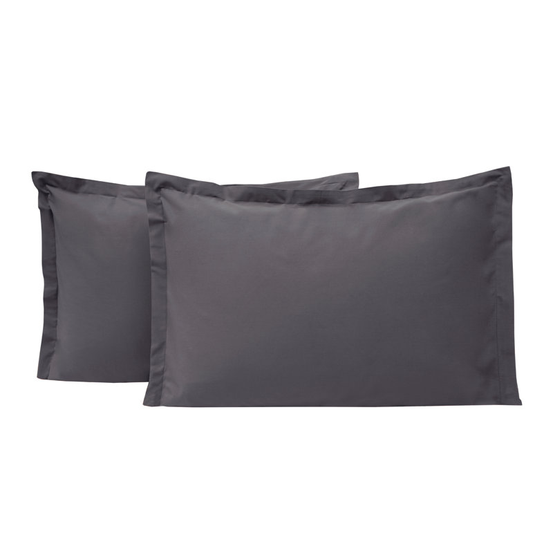 100% Cotton - Set of 2, Anthracite, Queen