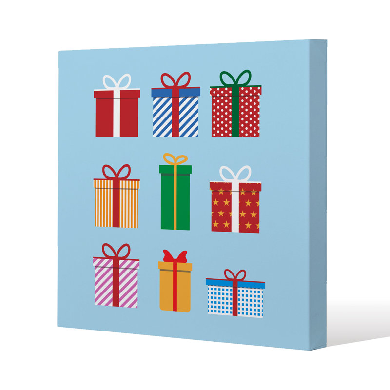 Gift Boxes - Wrapped Canvas Print, 46cm H x 46cm W