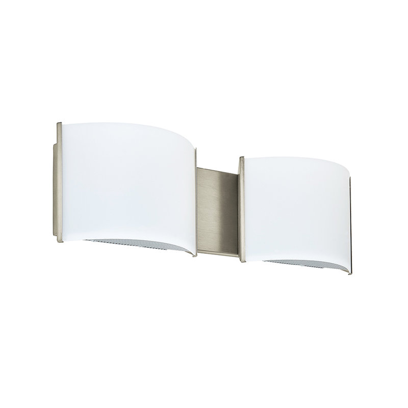 Barre d'éclairage de salle de bain Bubb, Nickel brossé