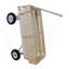 Chariot de jardin robuste tout-terrain avec rampes en bois et pneus solides, capacité de charge de 176 lb pour une utilisation polyvalente