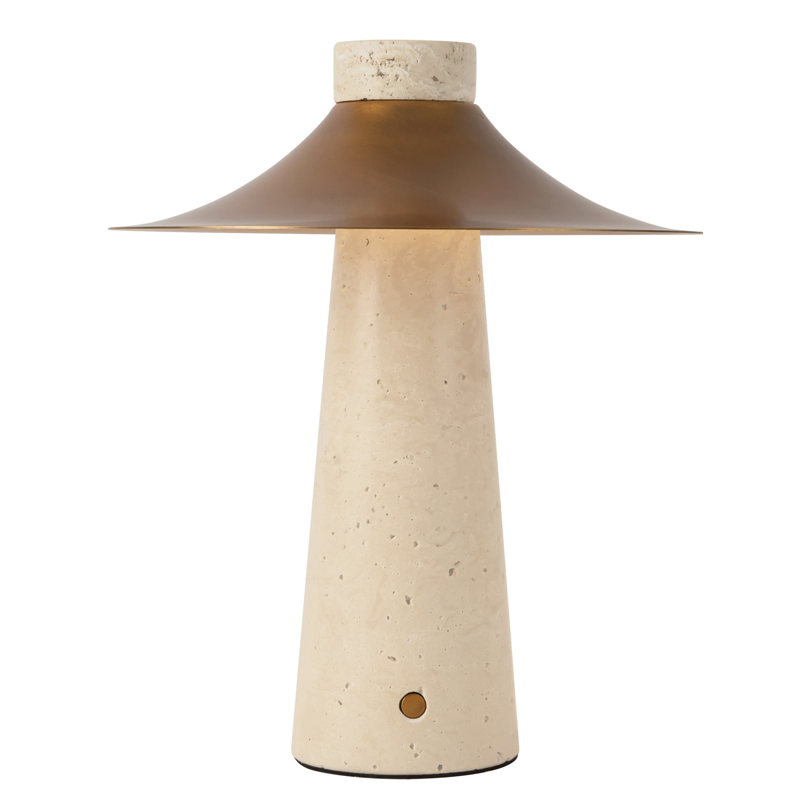 Hagen 12-in dimmable LED Table Lamp, Vintage Brass