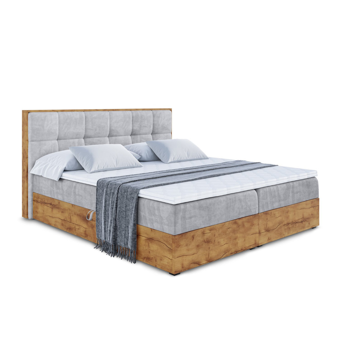 Boxspringbett Annetraude mit Topper und Bettkasten