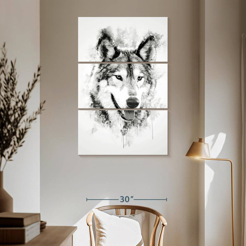 Wolf's Head Black And White