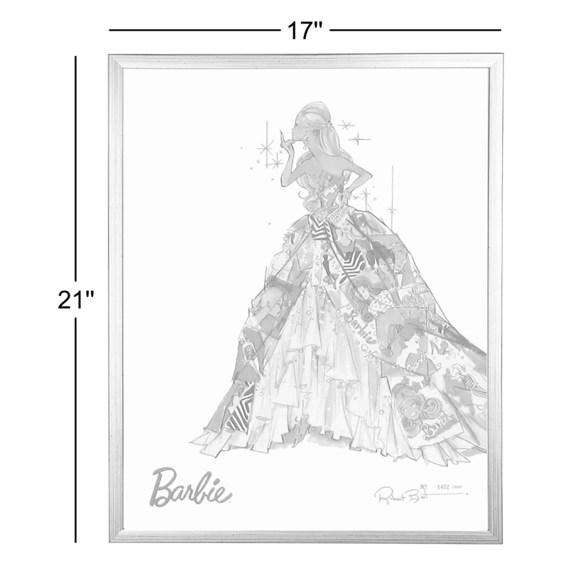 «Barbie Limited Génération de rêves» par Robert Best - impression encadrée sur papier, Doré