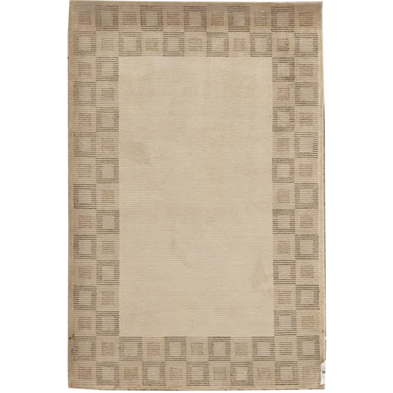 Tapis beige noué à la main de haute qualité