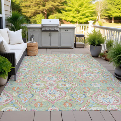 Tapis bohème intérieur / extérieur lavable à la machine Husby ACN2207
