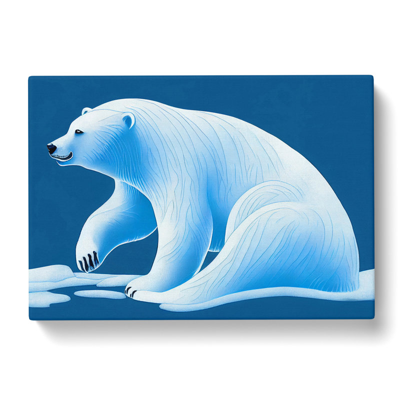 Fine Polar Bear - Wrapped Canvas, 35cm H x 50cm W x 3cm D