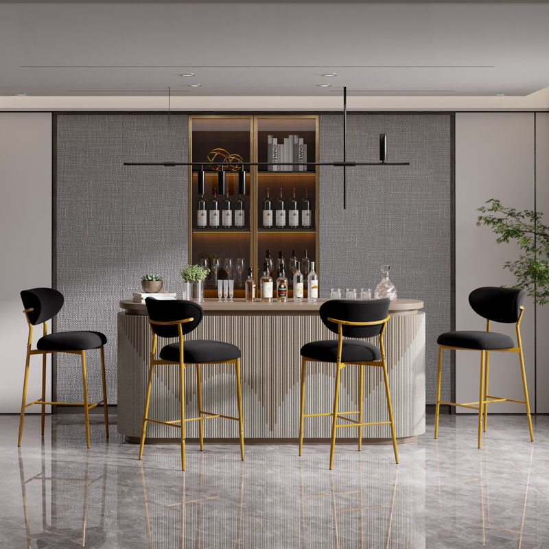 Tabourets de bar pivotants: commodité et style combinés, Noir