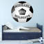 Autocollants muraux de soccer, ballon de soccer personnalisé avec nom, art mural (diamètre de 12 po)-28657194