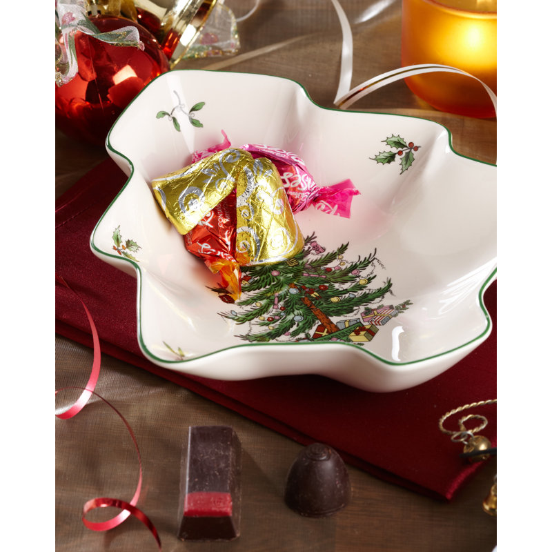 Spode Christmas Tree Tree Dish 9"