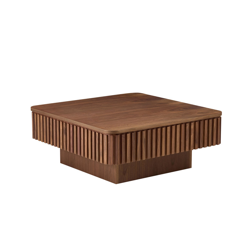 Table basse carrée 35,43 pouces Handcraft Modern, Noyer