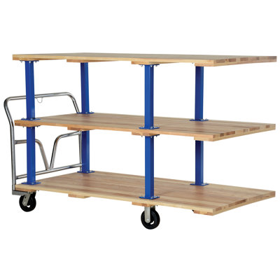 Chariot utilitaire triple plateforme
