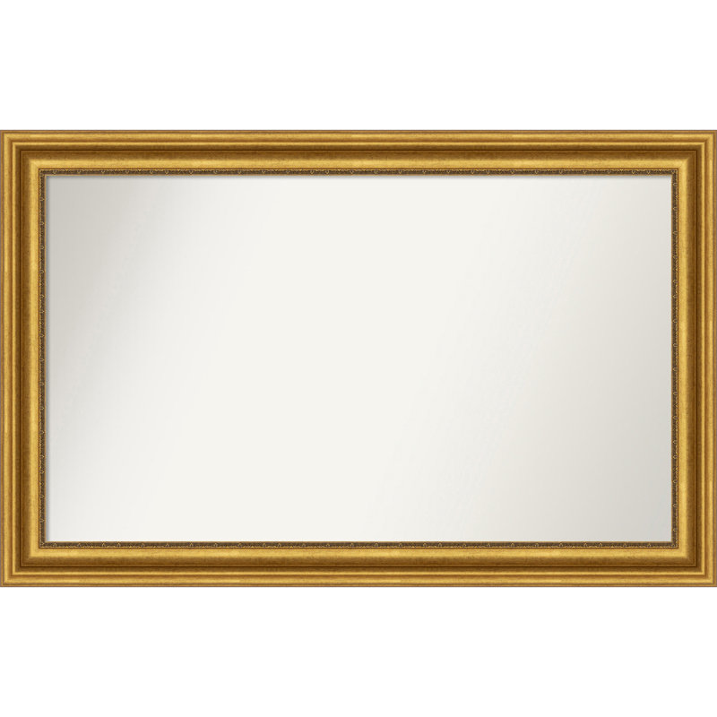 Miroir de salle de bain Jashawna, 31,75 po x 49,75 po, Doré