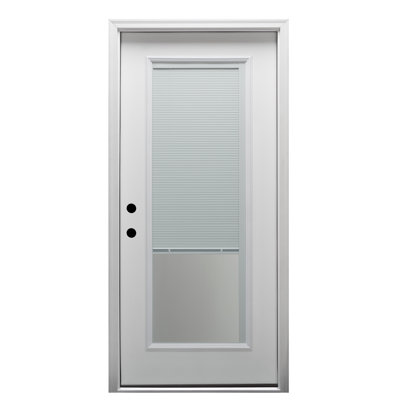 Porte d'entrée avant en fibre de verre apprêtée