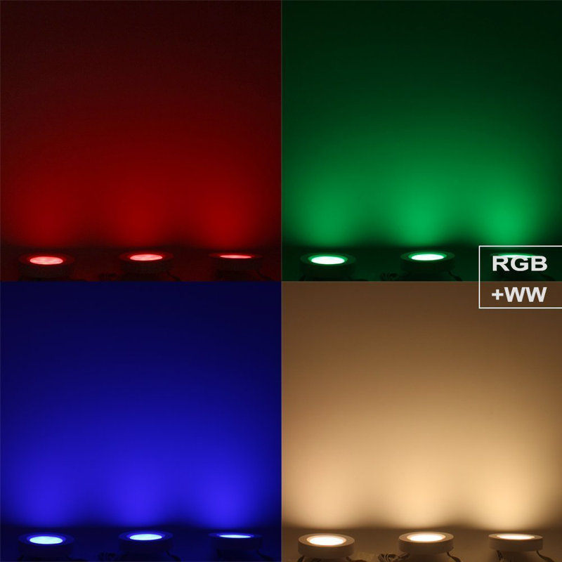 Multicolor LED Under Cabinet Lighting Kit, RGB & Warm White, IR Remote Control