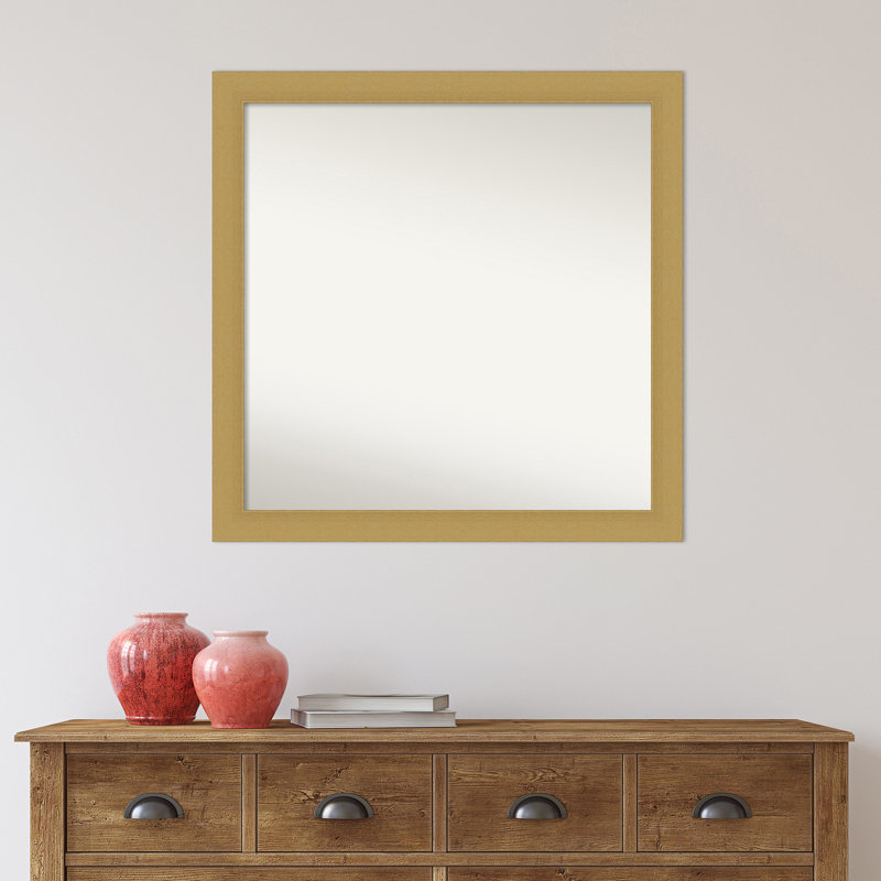Miroir de salle de bain mural Grace, Or brossé, 29,5 po x 29,5 po