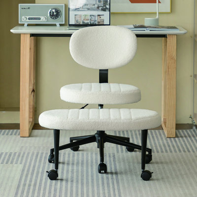 Chaise de bureau ergonomique multi-positions à pattes croisées pour adultes, fauteuil pivotant de méditation et de TDAH avec support pour le dos et base roulante